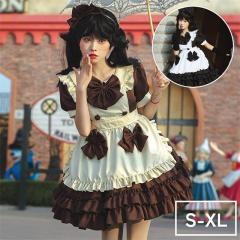 1162EF☆【送料無料・即納】Newミアカフェミニ制服 色：黒 サイズ：S/M